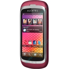 Красно-розовый телефон Alcatel One Touch 818 (Чита)