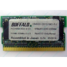 Модуль памяти 512Mb DDR microDIMM BUFFALO DM333-D512/MC-FJ в Чите, DDR333 (PC2700) в Чите, CL2.5 в Чите, 172-pin (Чита)